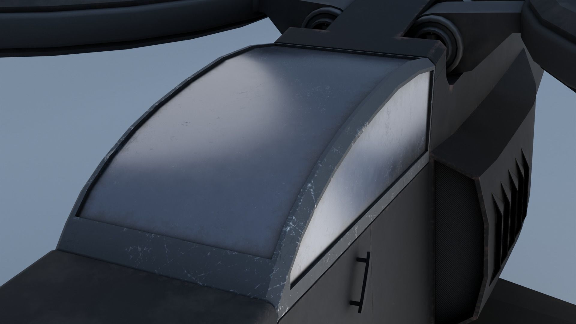 Twincopter with 3 different color variations Low-poly 3D model_7