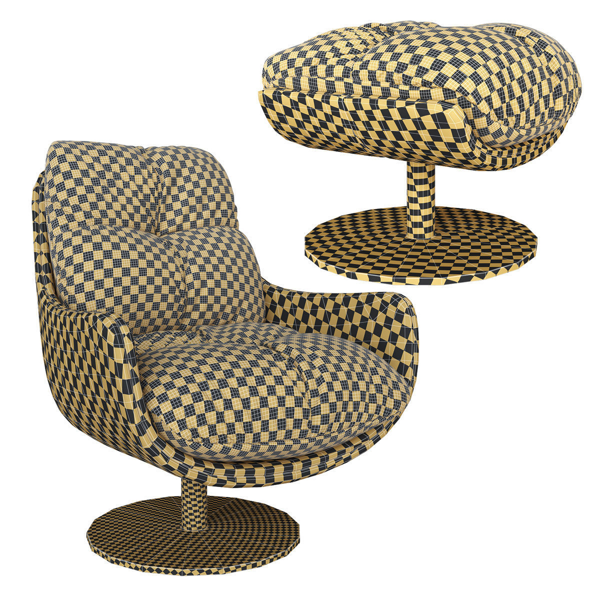 Contemporary armchair SOPHIA 3d model Low-poly 3D model_4