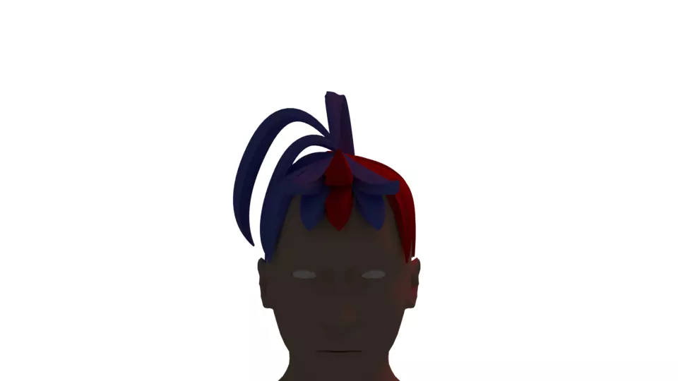 3D hair style 2 Free 3D model