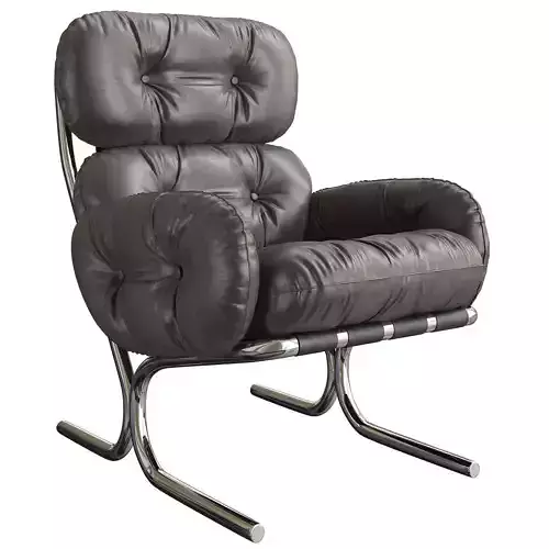 Lounge Chair Ottoman Directional Attributed  Milo Baughman