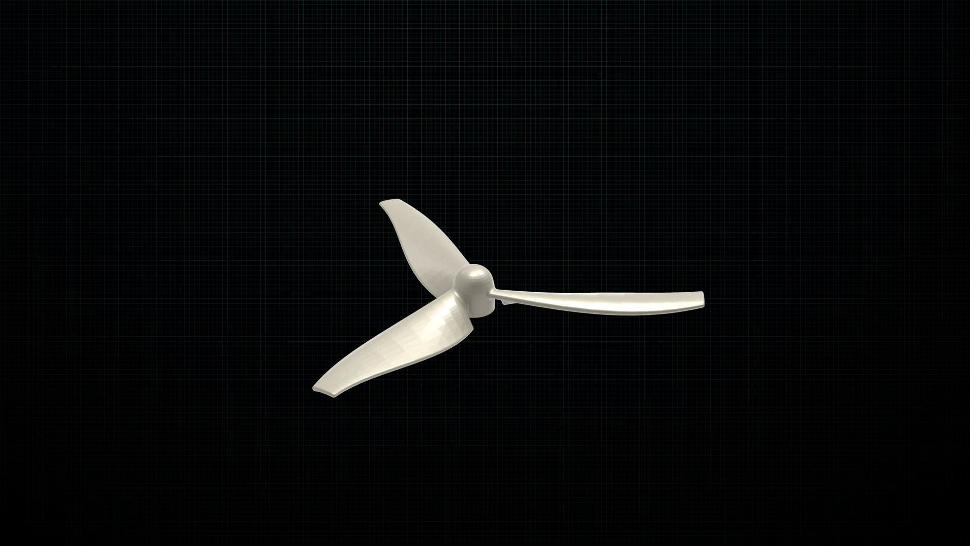 Drone propeller 3 blade 3D print model_1