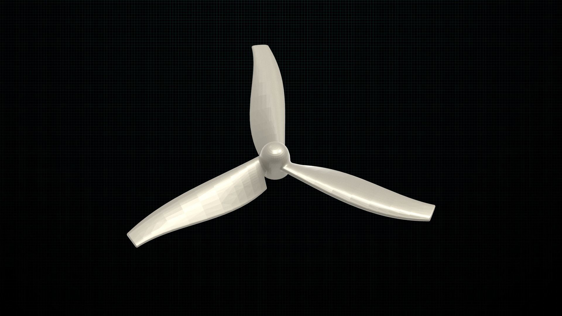 Drone propeller 3 blade 3D print model_2