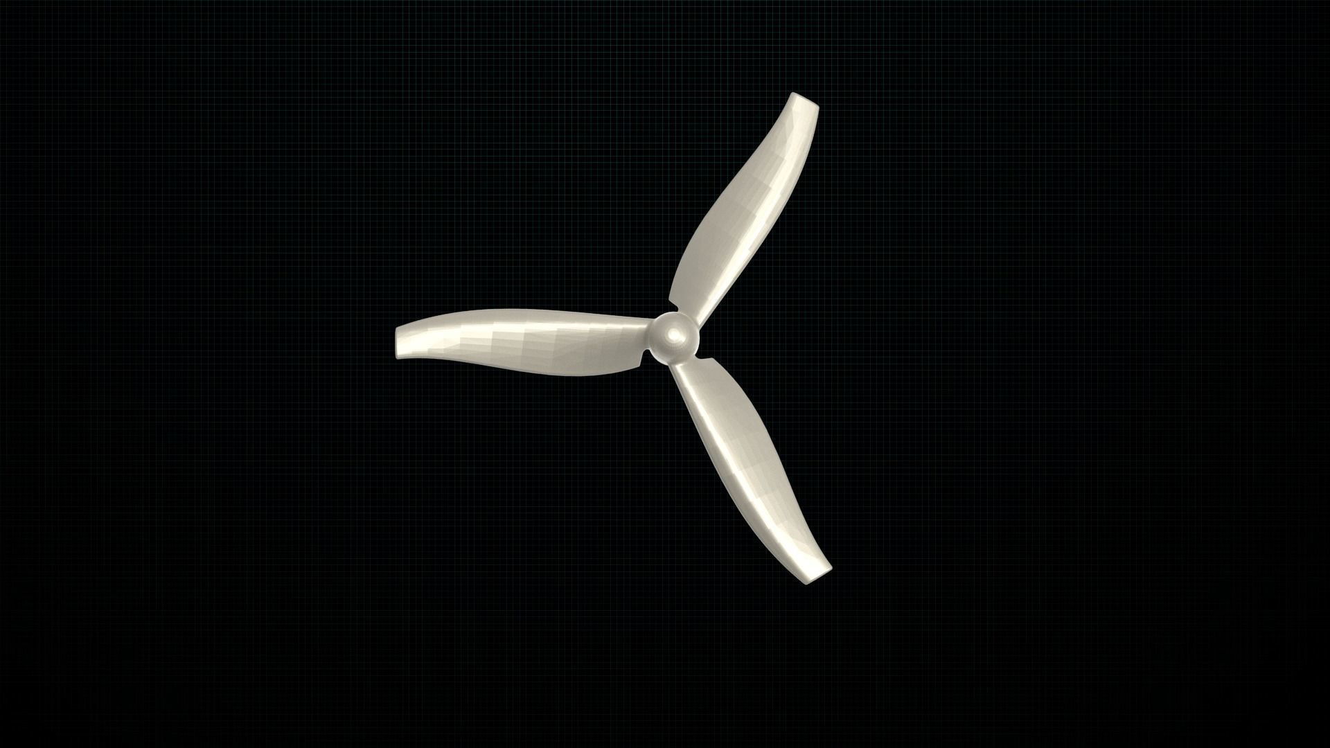 Drone propeller 3 blade 3D print model_3
