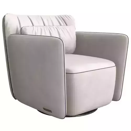 Tulip Leather Armchair 3d model