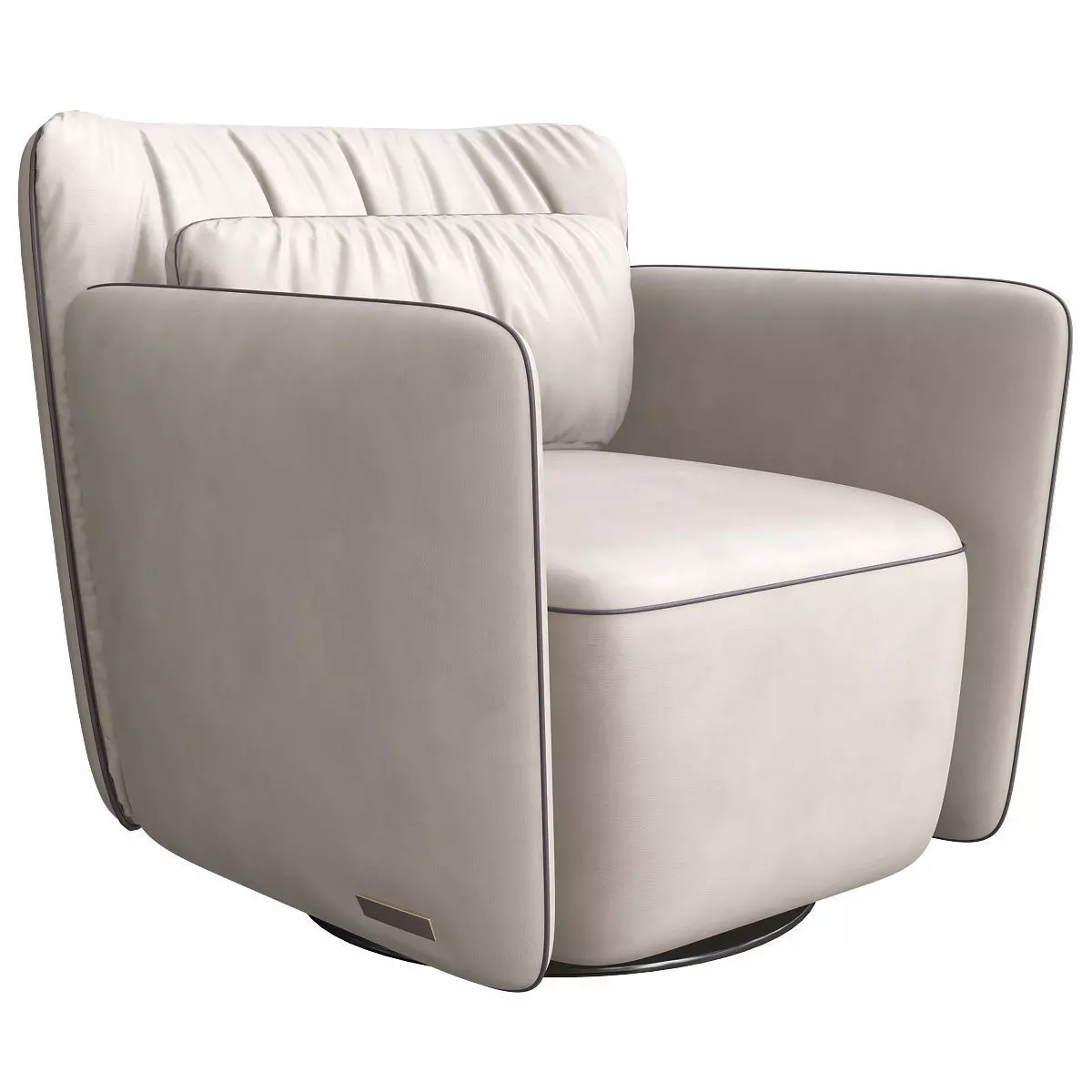 Tulip Leather Armchair 3d model Low-poly 3D model_0