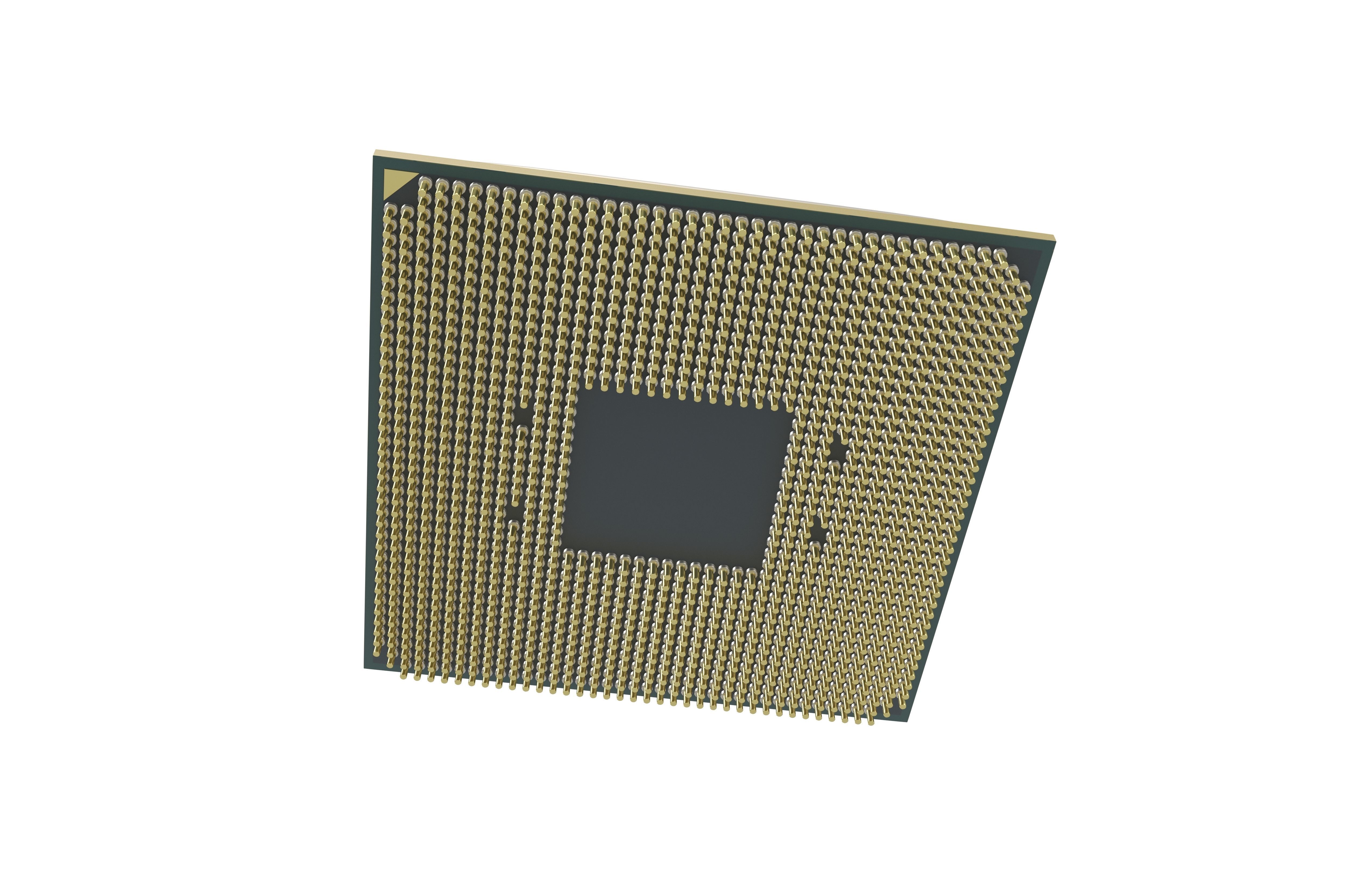 AMD Ryzen 5 5600 CPU V1 001 Low-poly 3D model_4