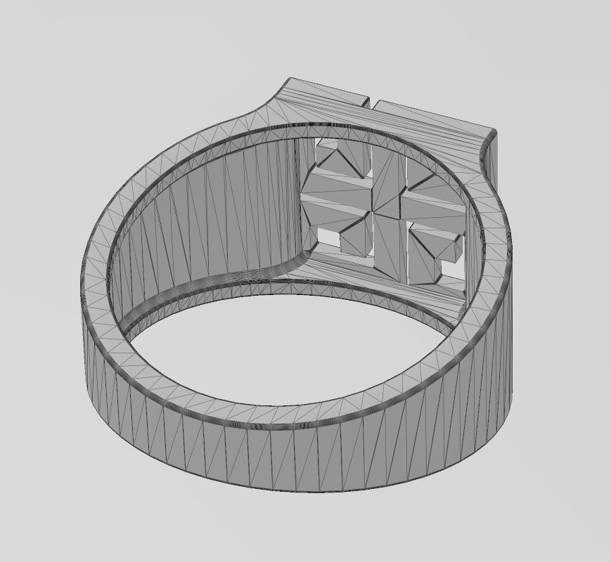 Square greek key scroll signet ring US sizes 7to11 3D print model_15