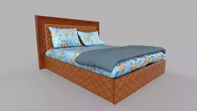 wooden bed 