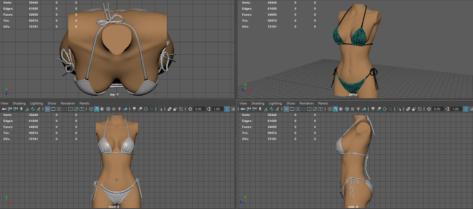 BIKINI WOMAN PACK 3D model_17