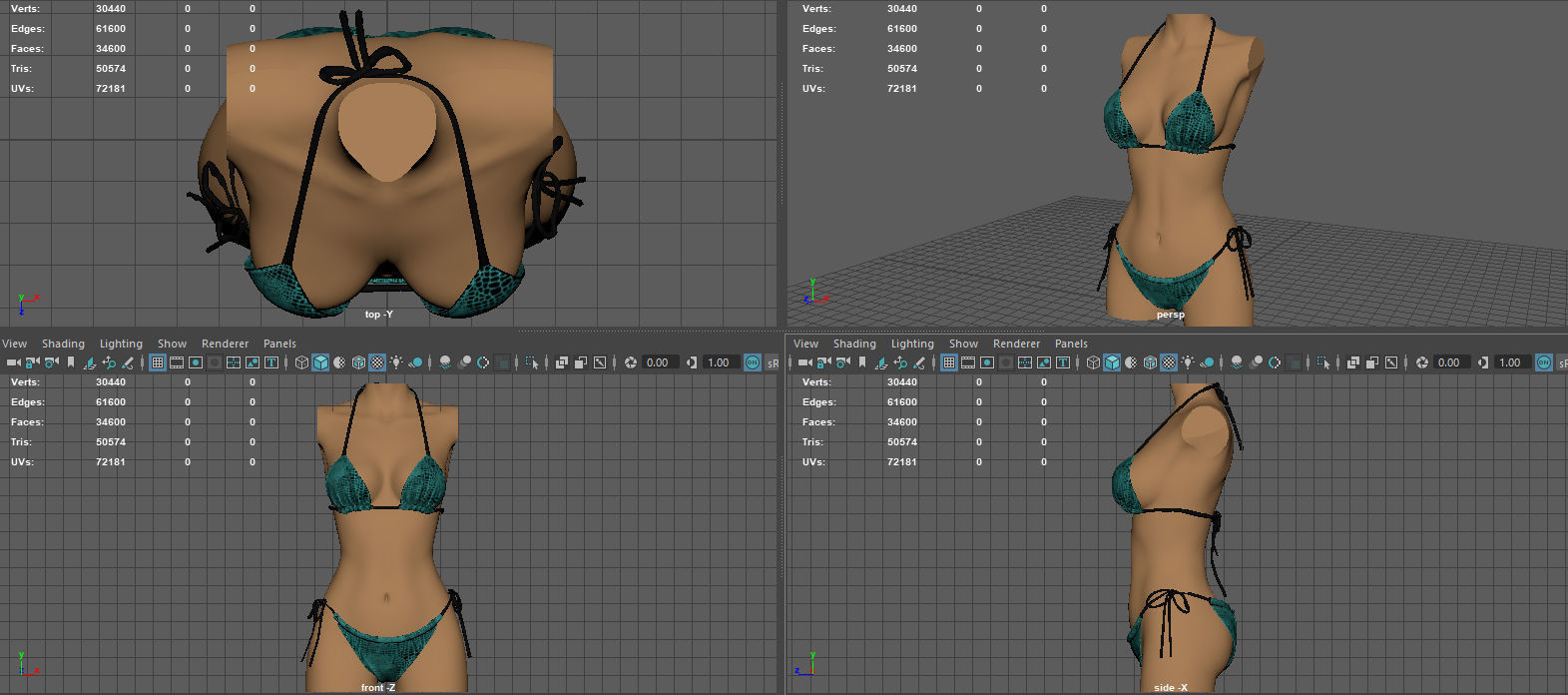 BIKINI WOMAN PACK 3D model_16