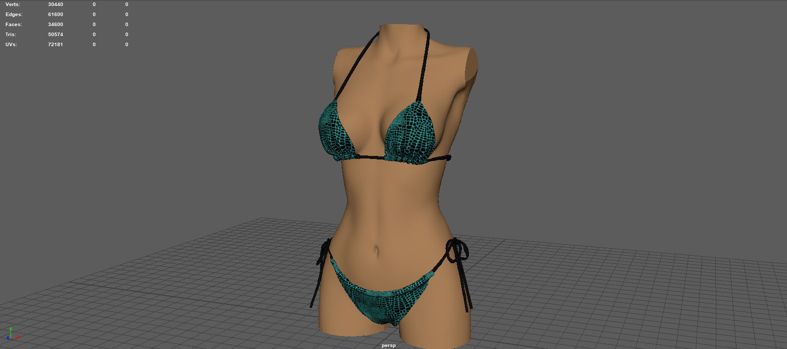 BIKINI WOMAN PACK 3D model_11