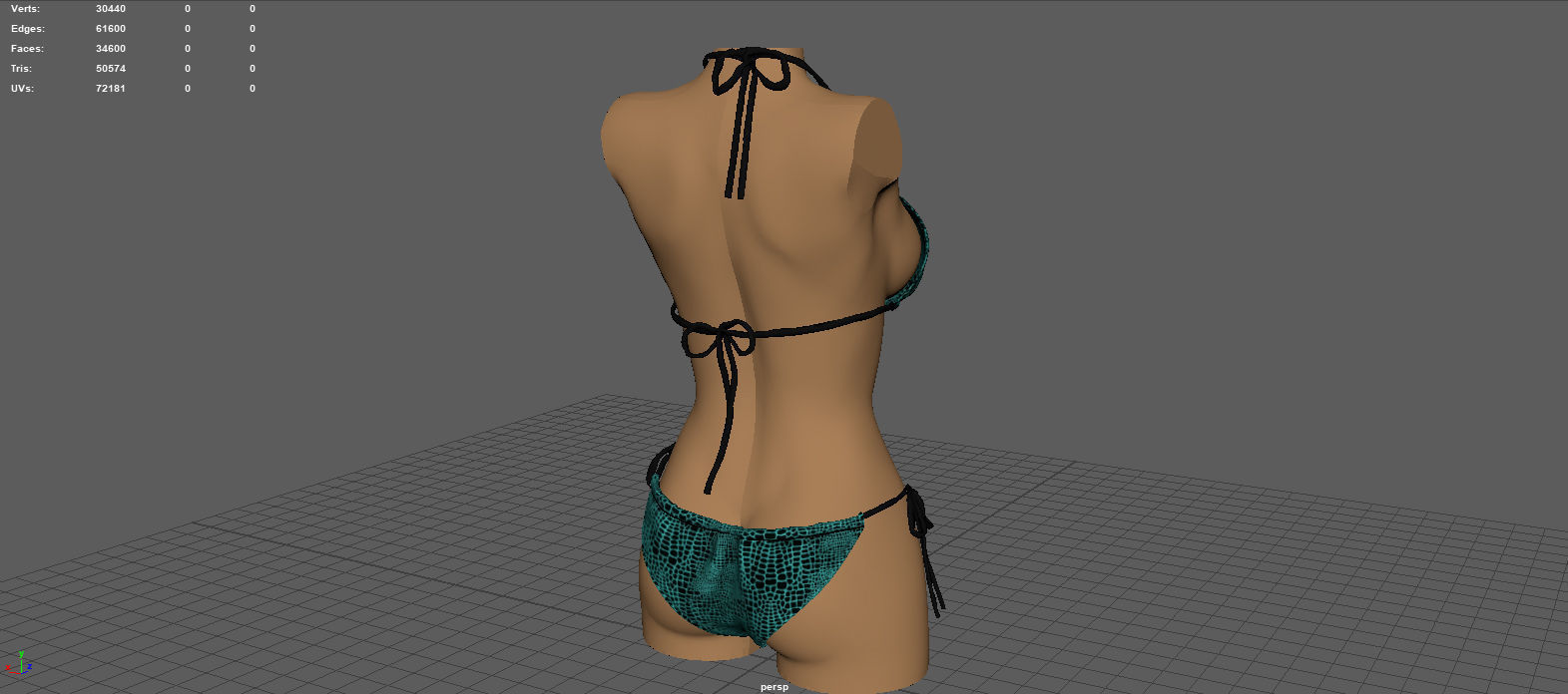 BIKINI WOMAN PACK 3D model_15