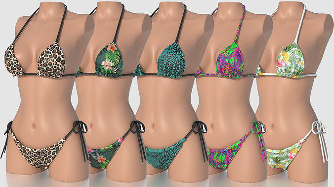 BIKINI WOMAN PACK 3D model