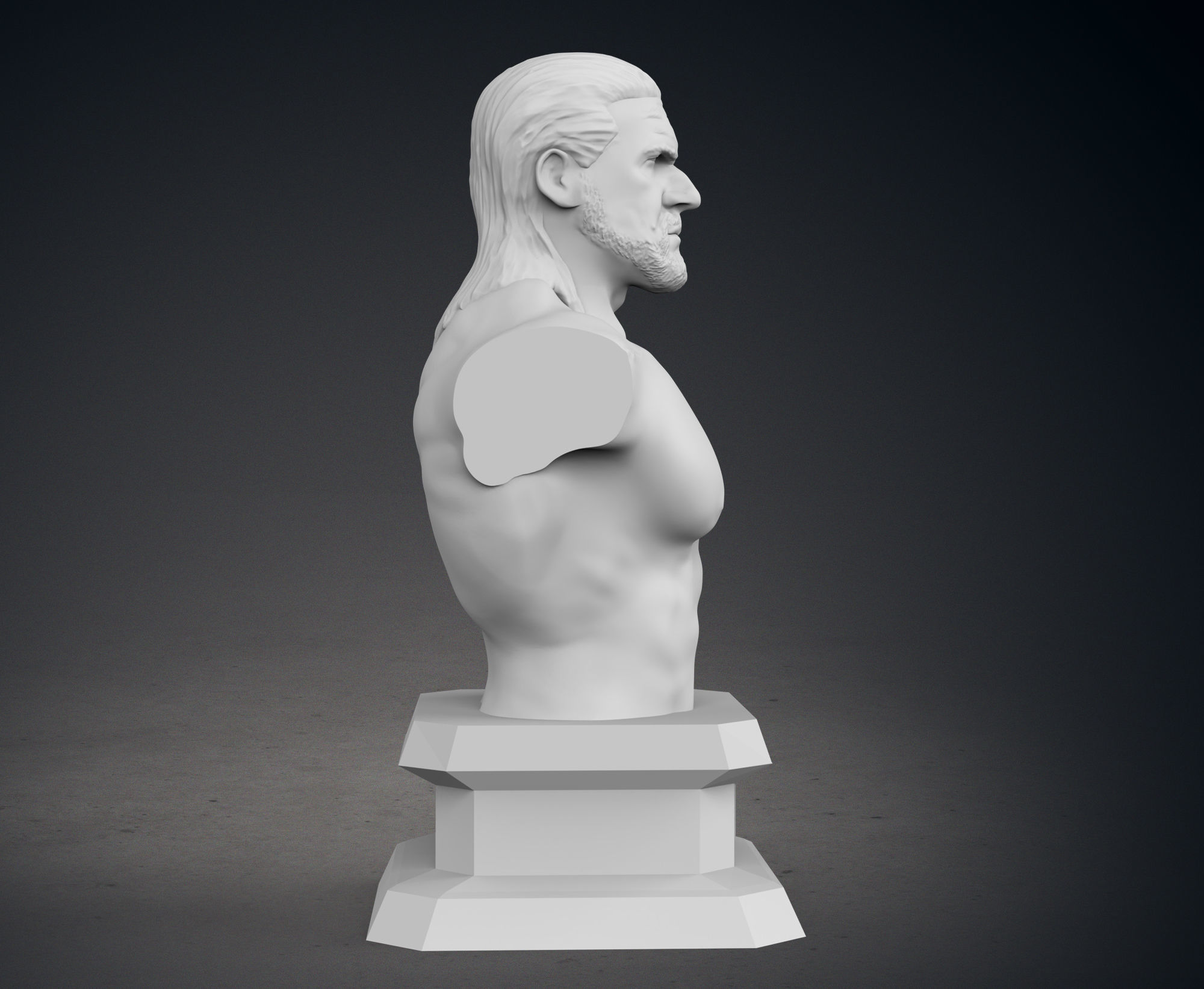 Classic WWE Pack Busts - The Rock - Triple H - Brock Lesnar 3D print model_28