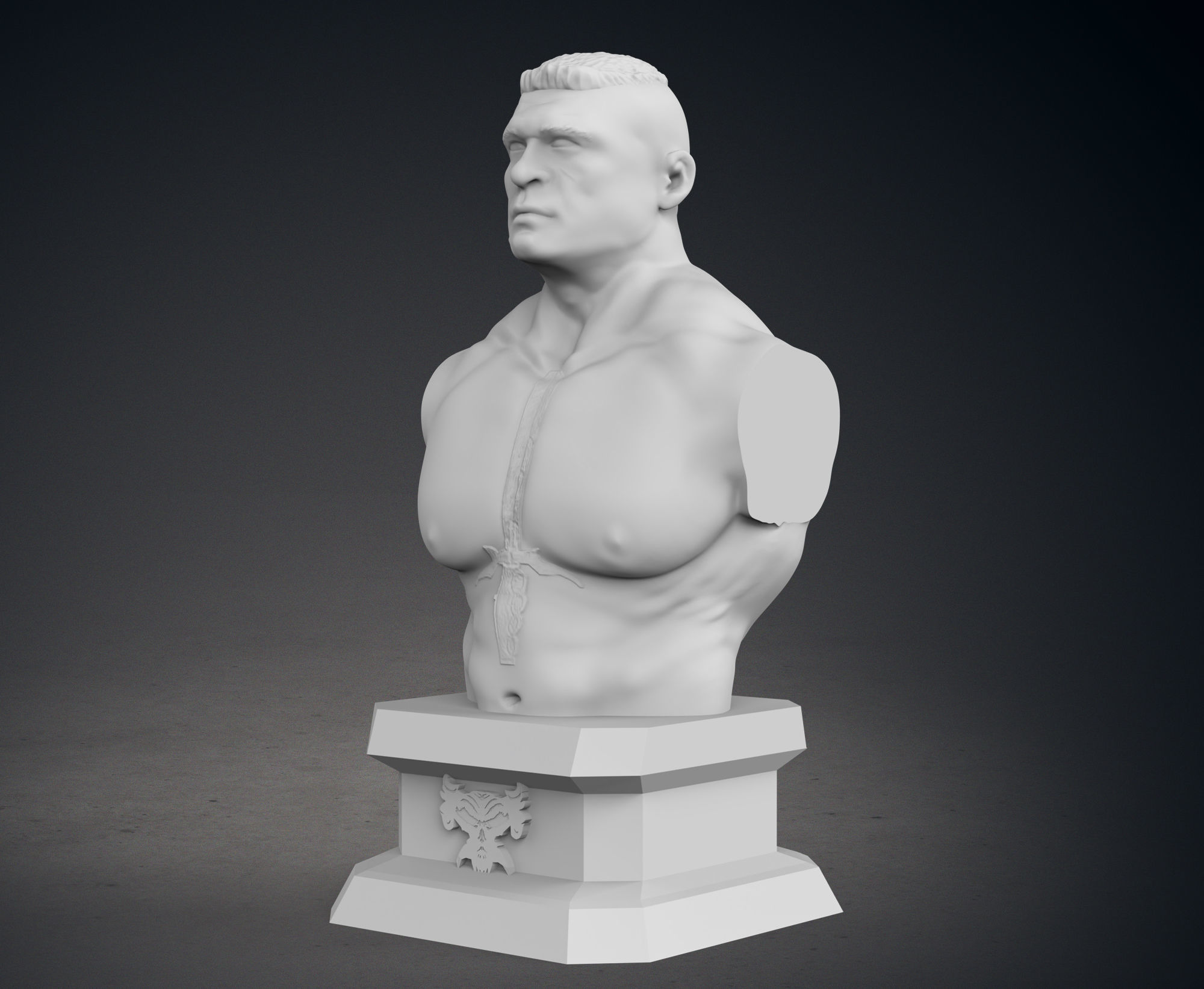 Classic WWE Pack Busts - The Rock - Triple H - Brock Lesnar 3D print model_3