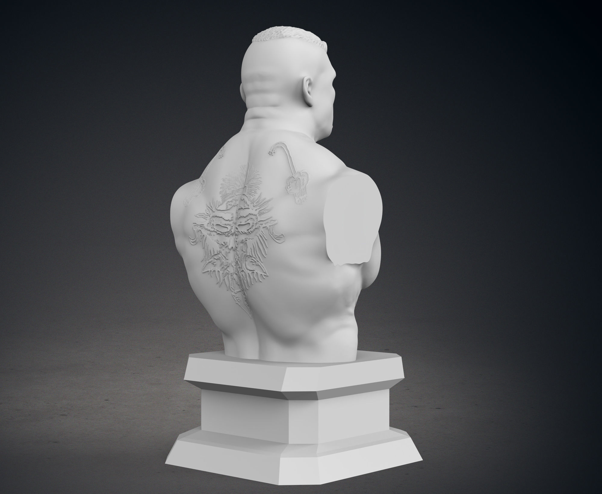 Classic WWE Pack Busts - The Rock - Triple H - Brock Lesnar 3D print model_7