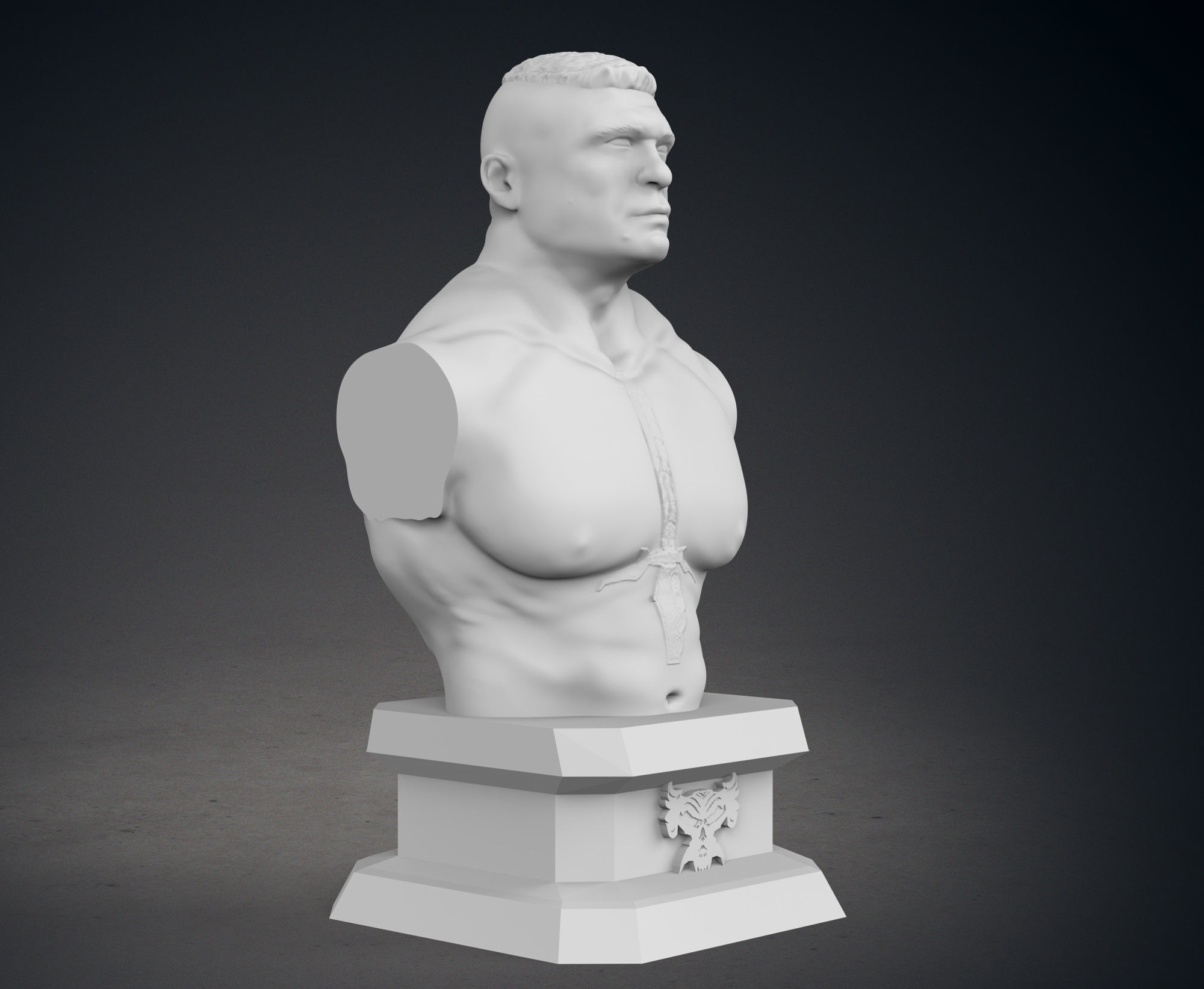 Classic WWE Pack Busts - The Rock - Triple H - Brock Lesnar 3D print model_9
