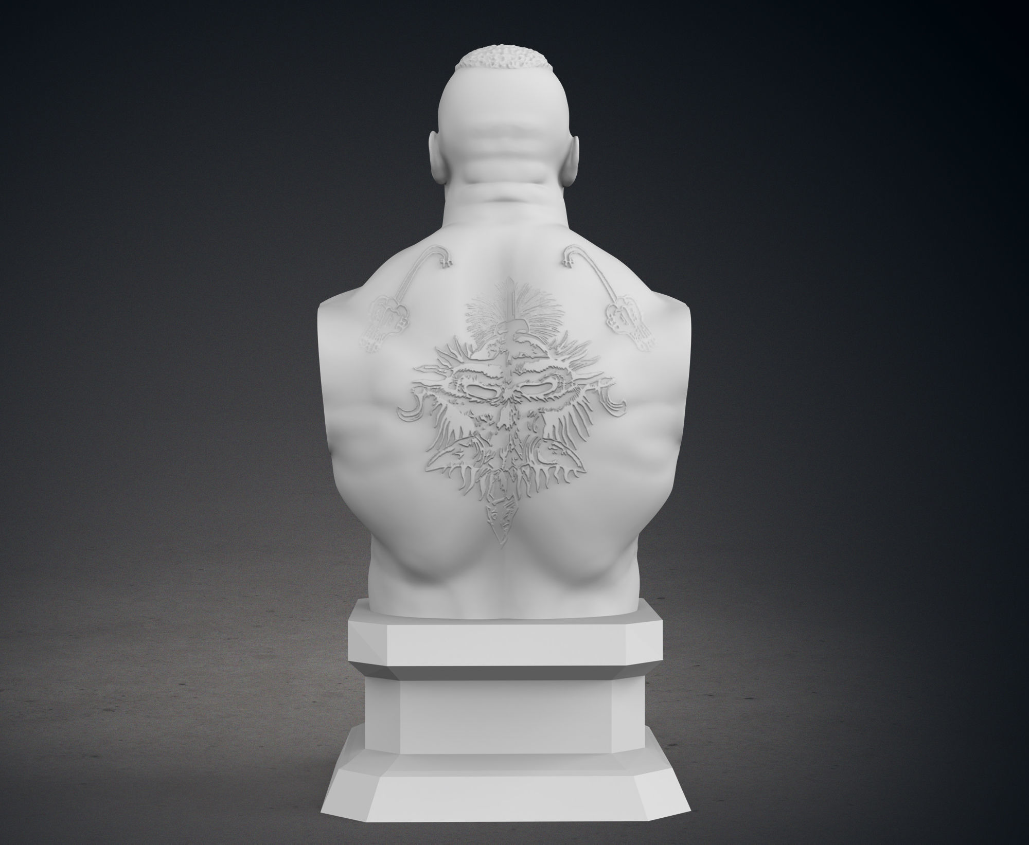 Classic WWE Pack Busts - The Rock - Triple H - Brock Lesnar 3D print model_6