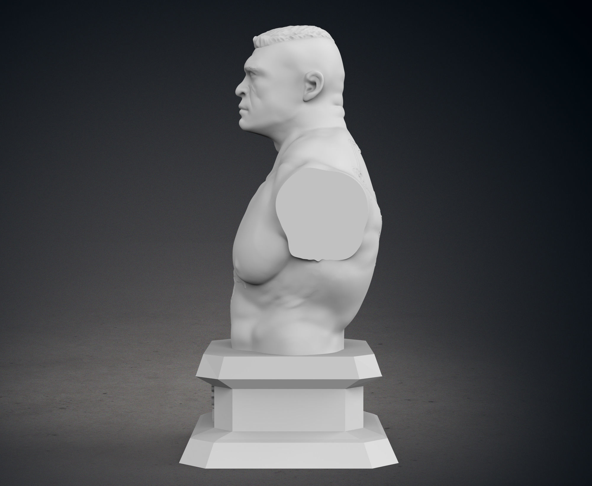 Classic WWE Pack Busts - The Rock - Triple H - Brock Lesnar 3D print model_4