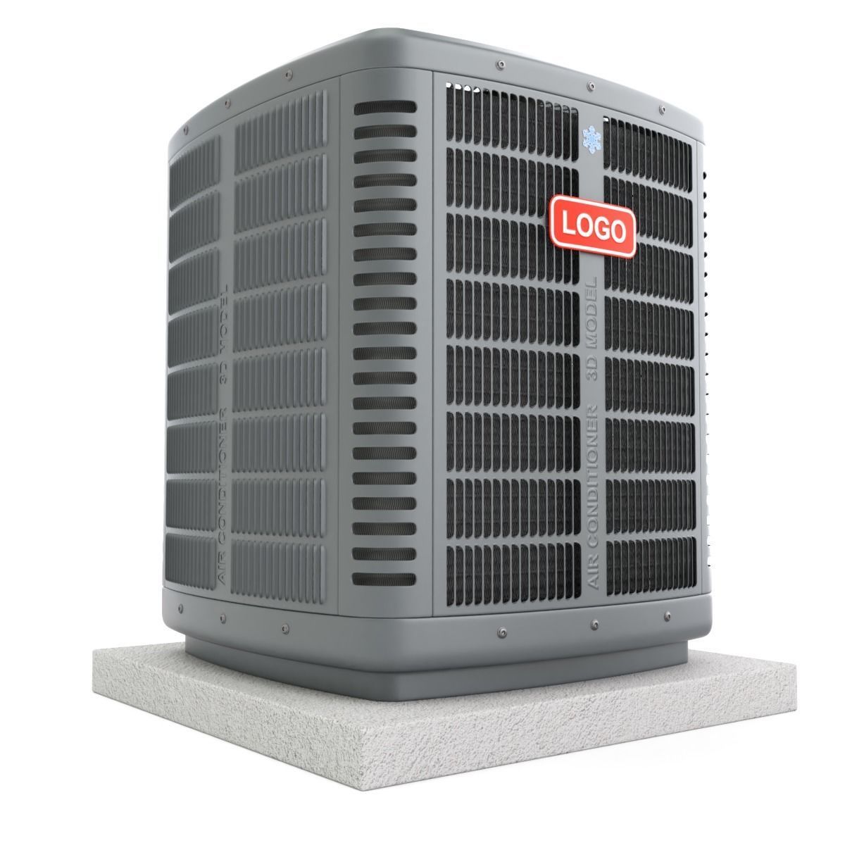 Heating and AC unit 3D model_8