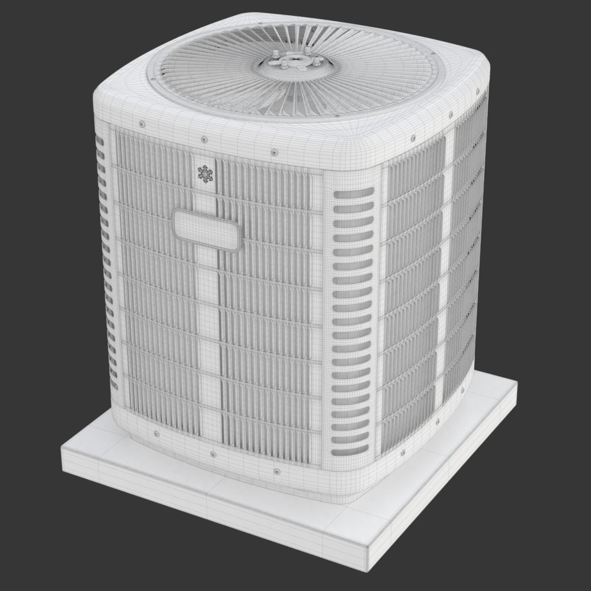 Heating and AC unit 3D model_23