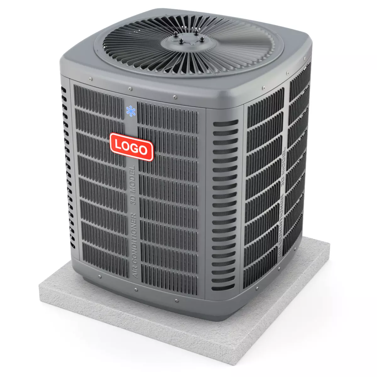 Heating and AC unit 3D model_0