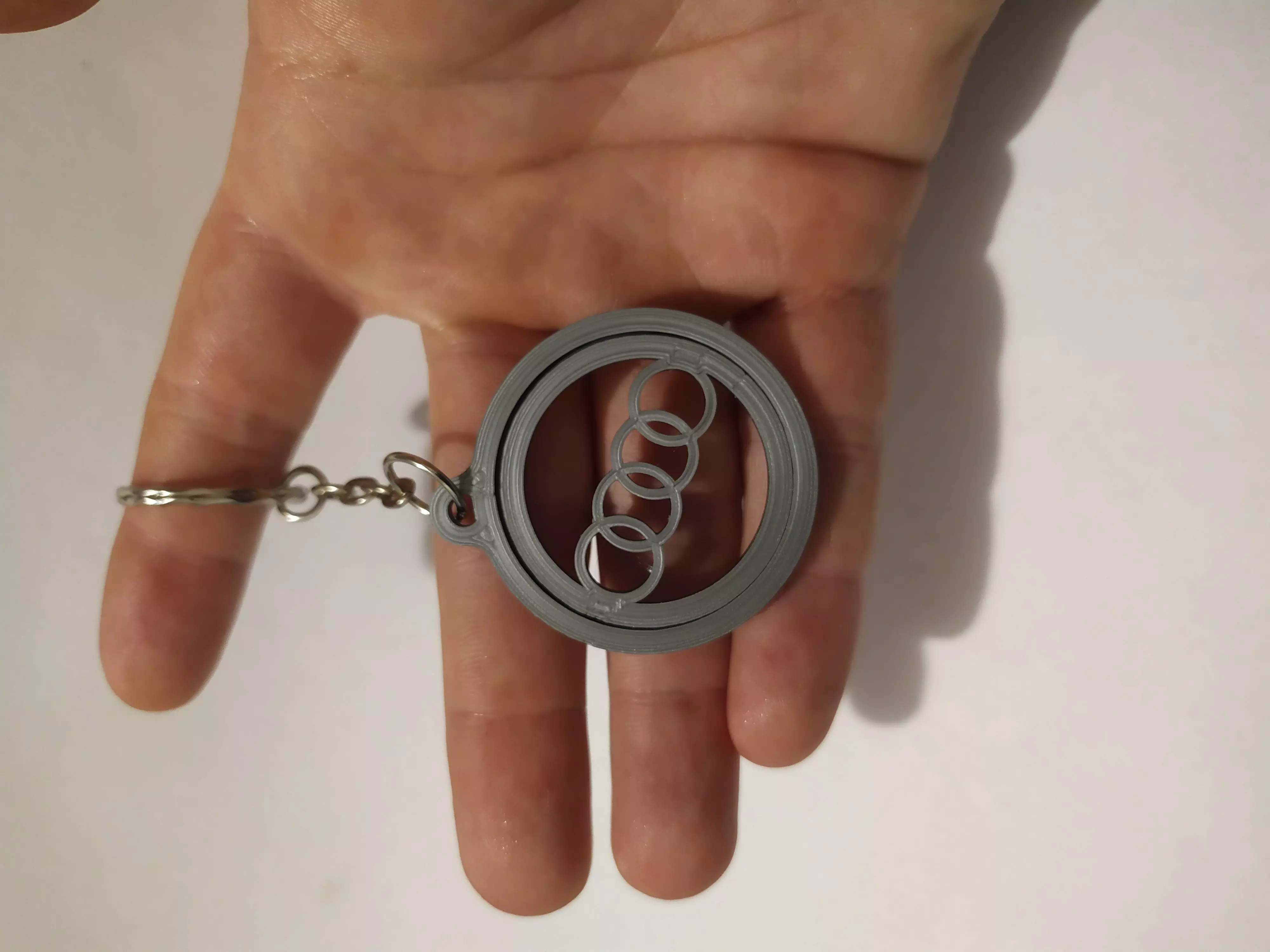 Audi Spinning Keychain 3D print model_0