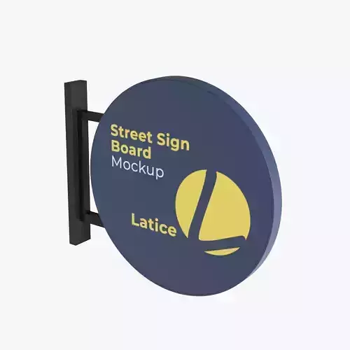 Signboard round shelf