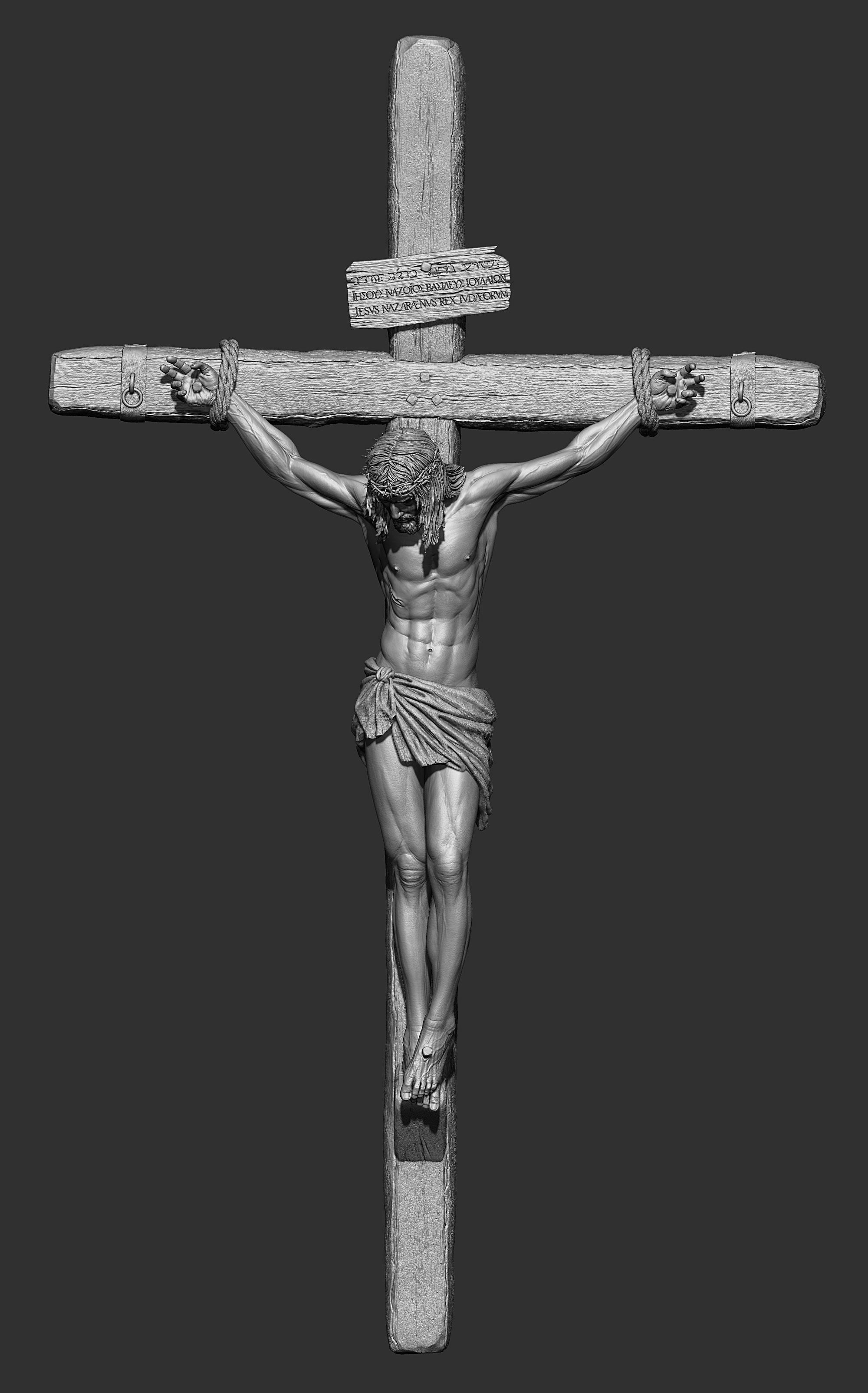 Jesus Crucifixion  3D print model_13