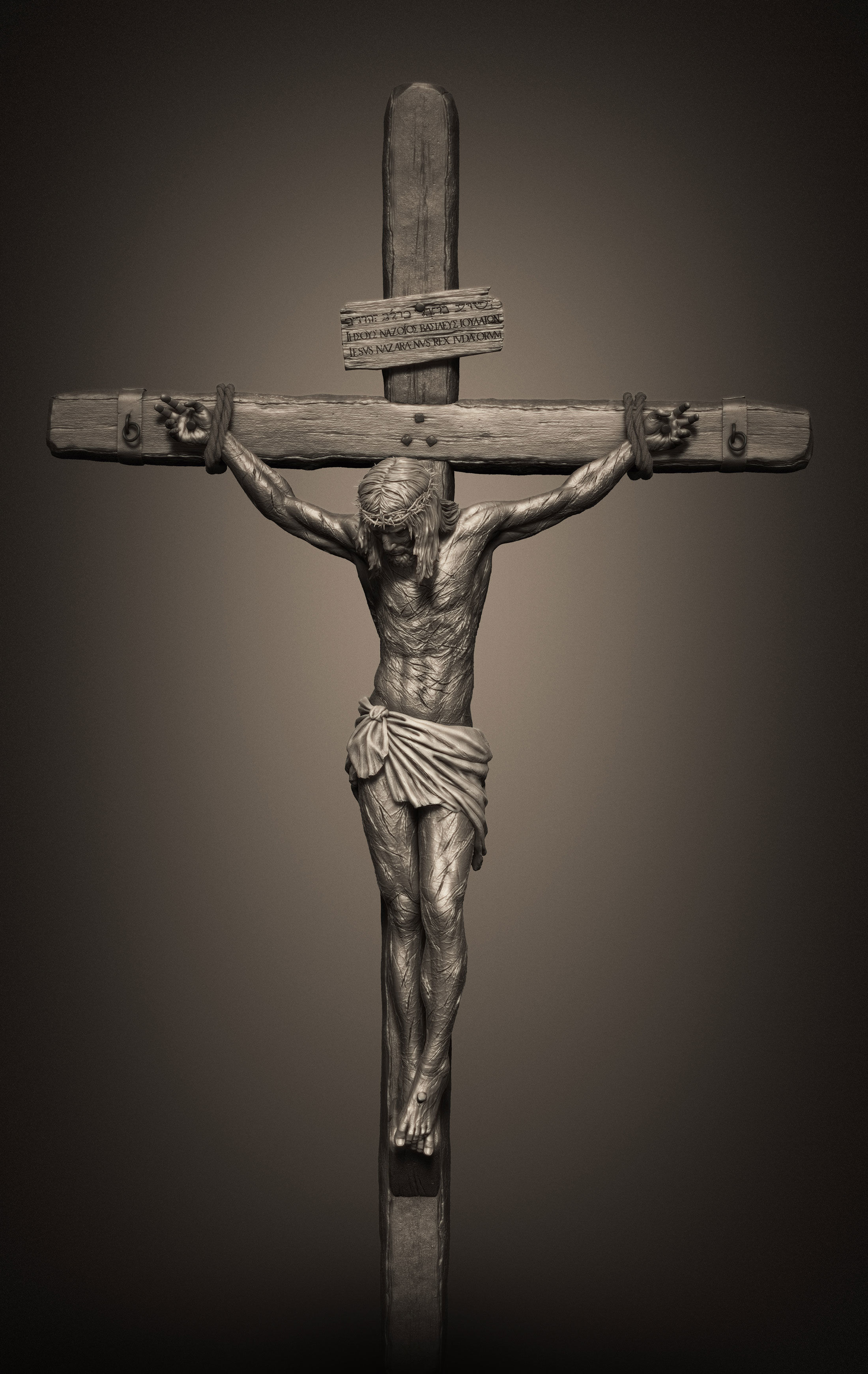 Jesus Crucifixion  3D print model_2