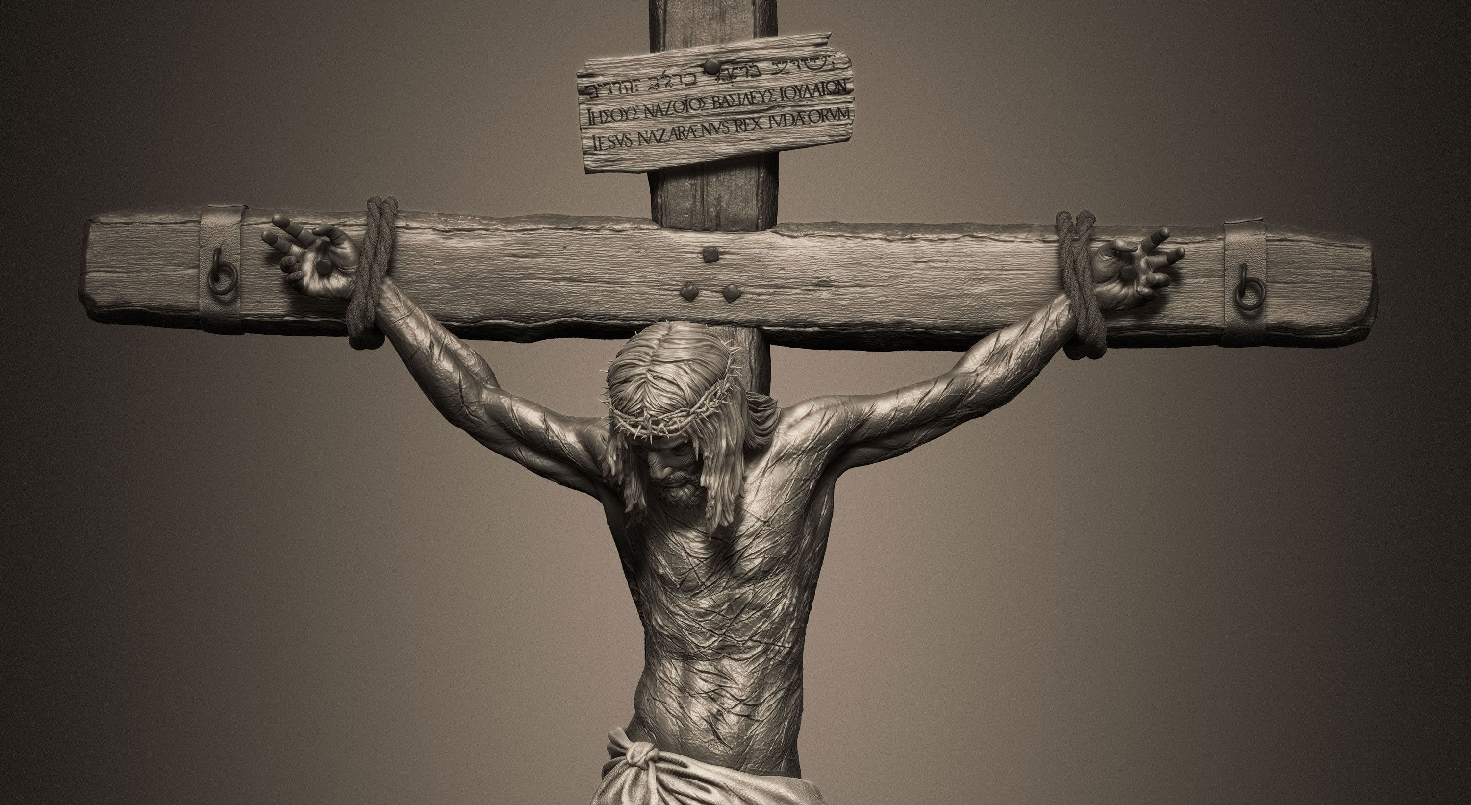 Jesus Crucifixion  3D print model_3