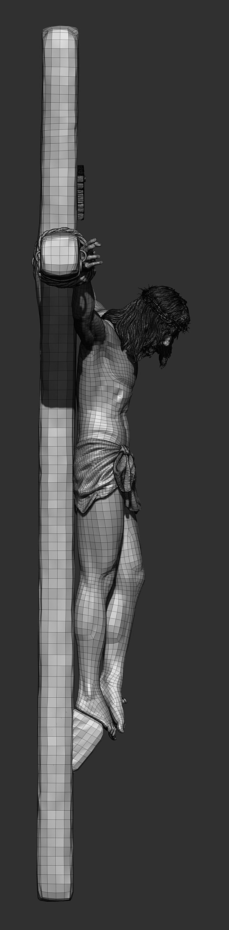 Jesus Crucifixion  3D print model_20