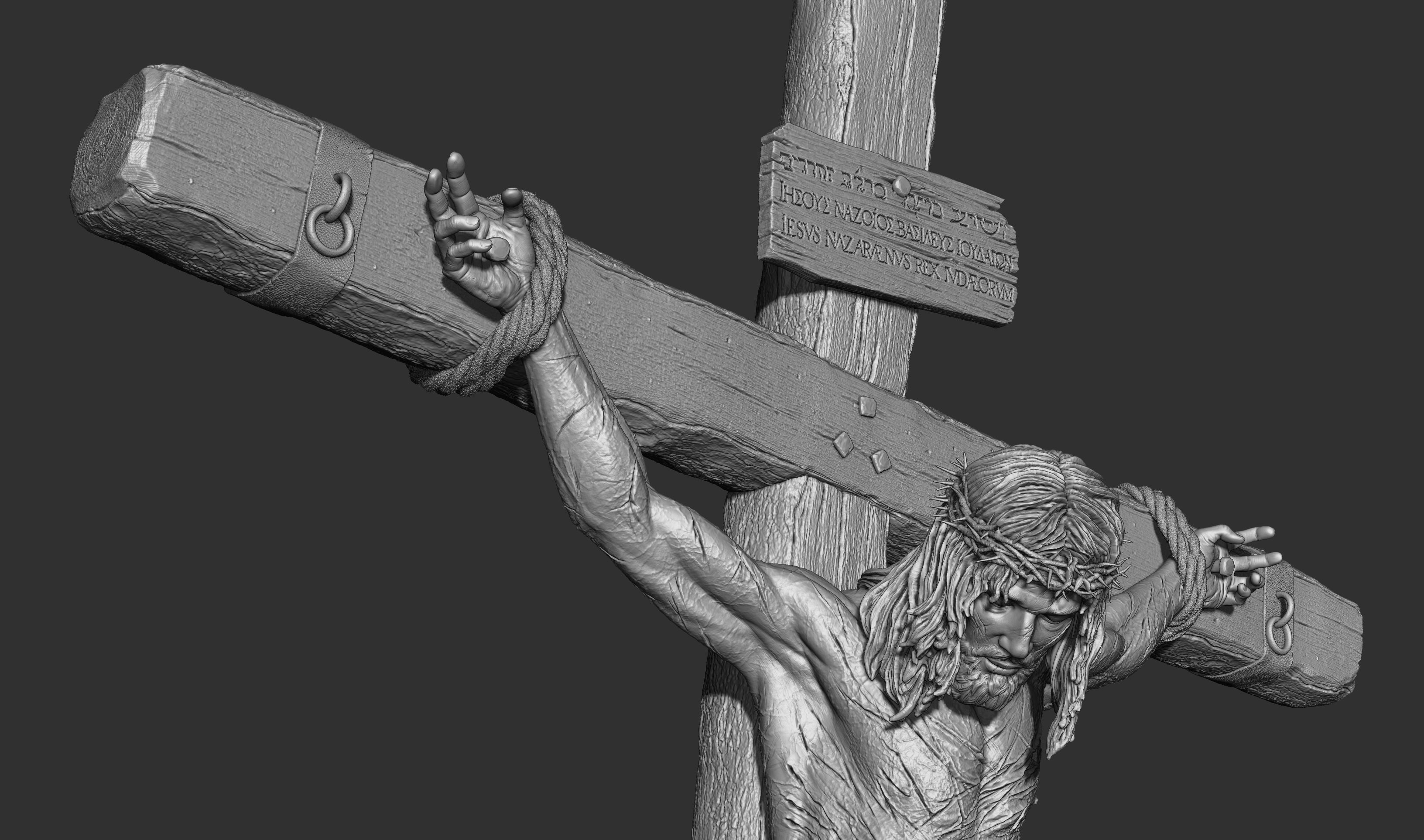 Jesus Crucifixion  3D print model_7