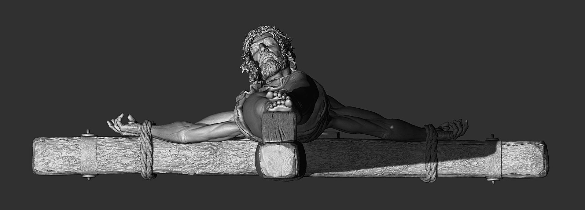 Jesus Crucifixion  3D print model_17