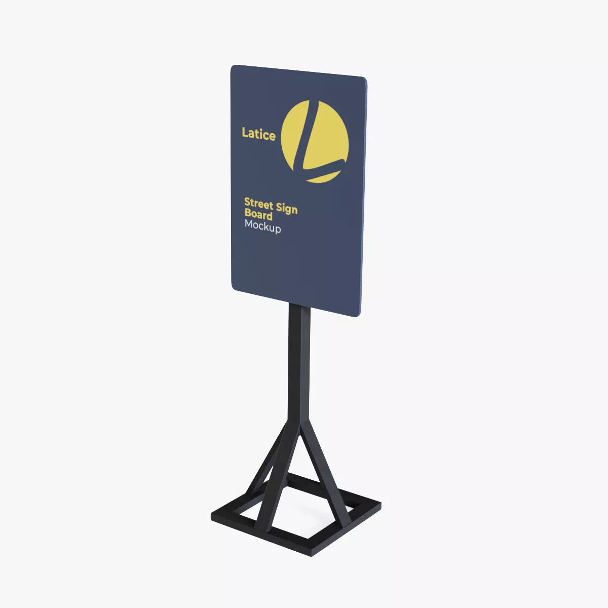 Advertising Stand Low-poly 3D model_0