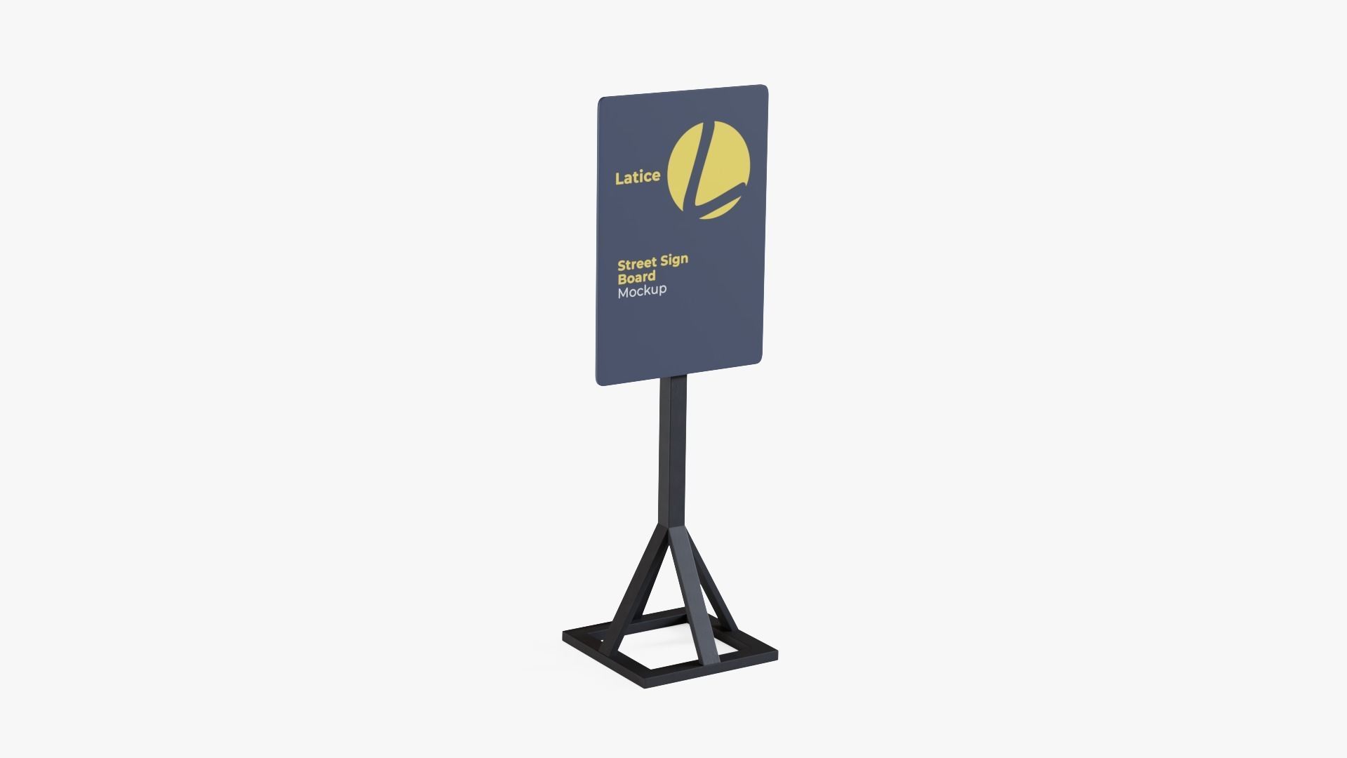 Advertising Stand Low-poly 3D model_4