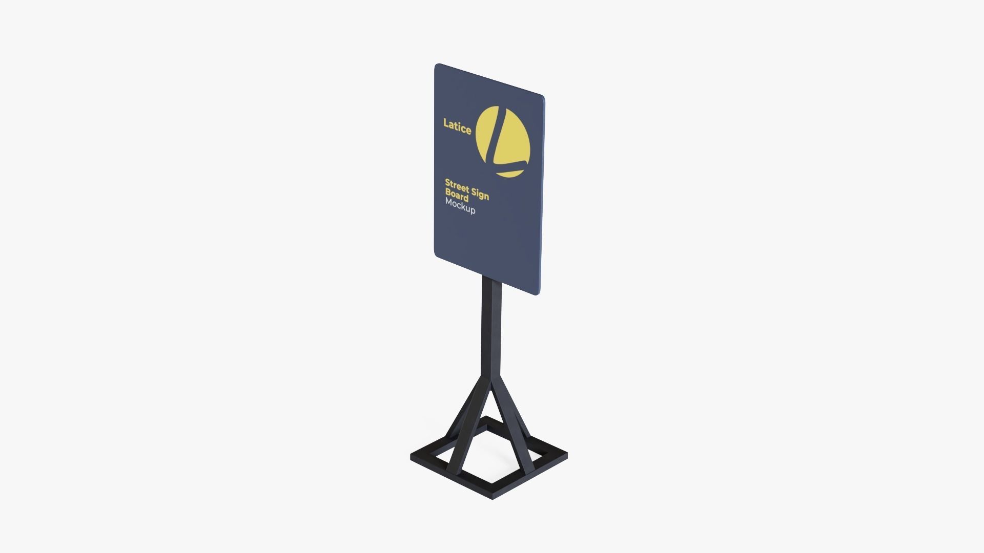 Advertising Stand Low-poly 3D model_6