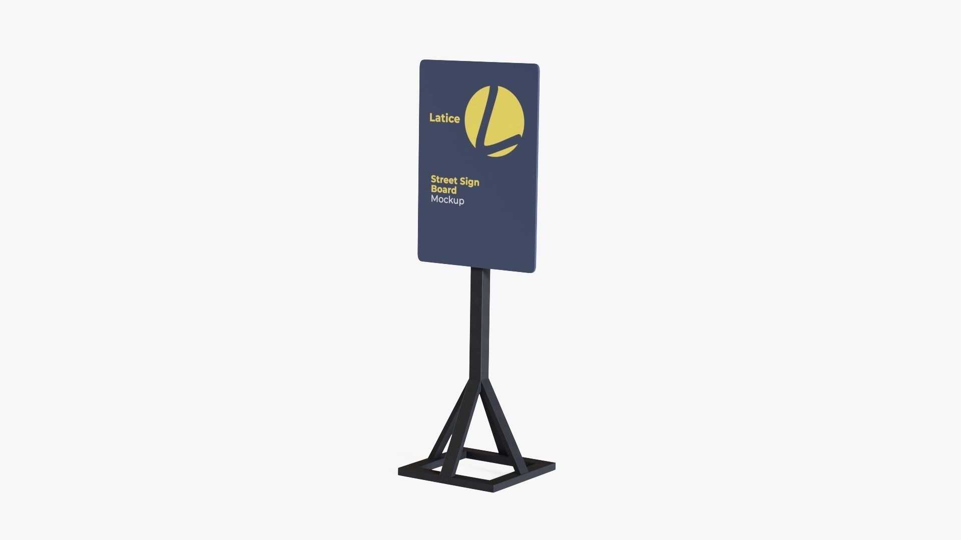 Advertising Stand Low-poly 3D model_1