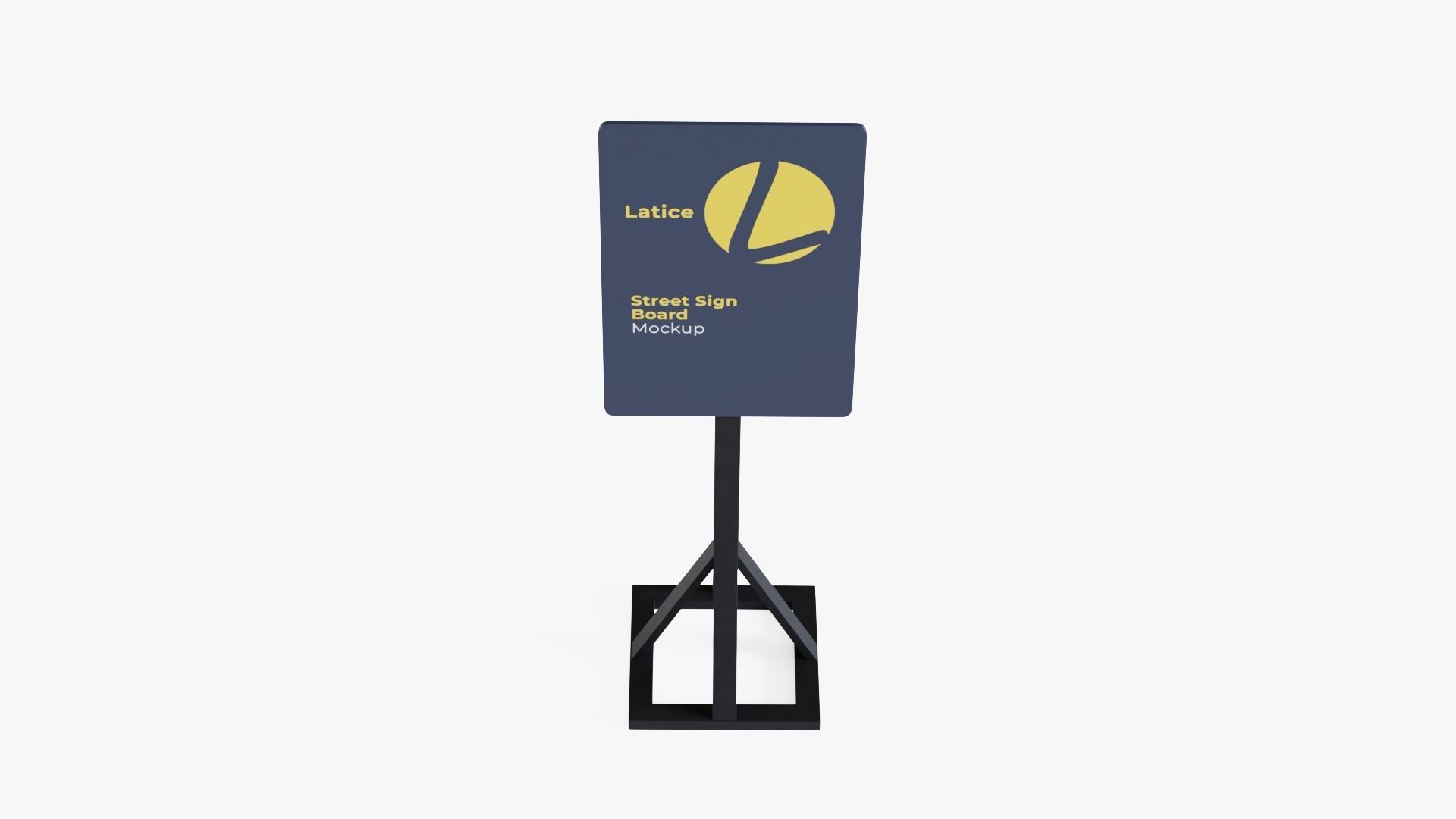 Advertising Stand Low-poly 3D model_7