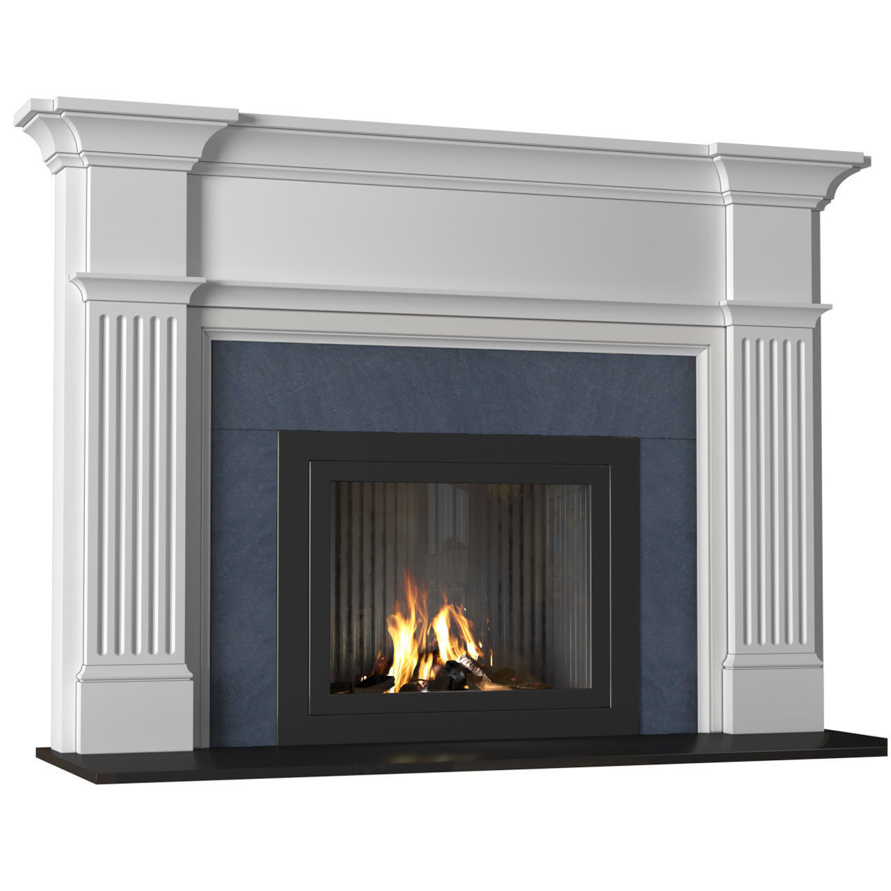 Modern fireplace in classic style Art Deco 3D model_1