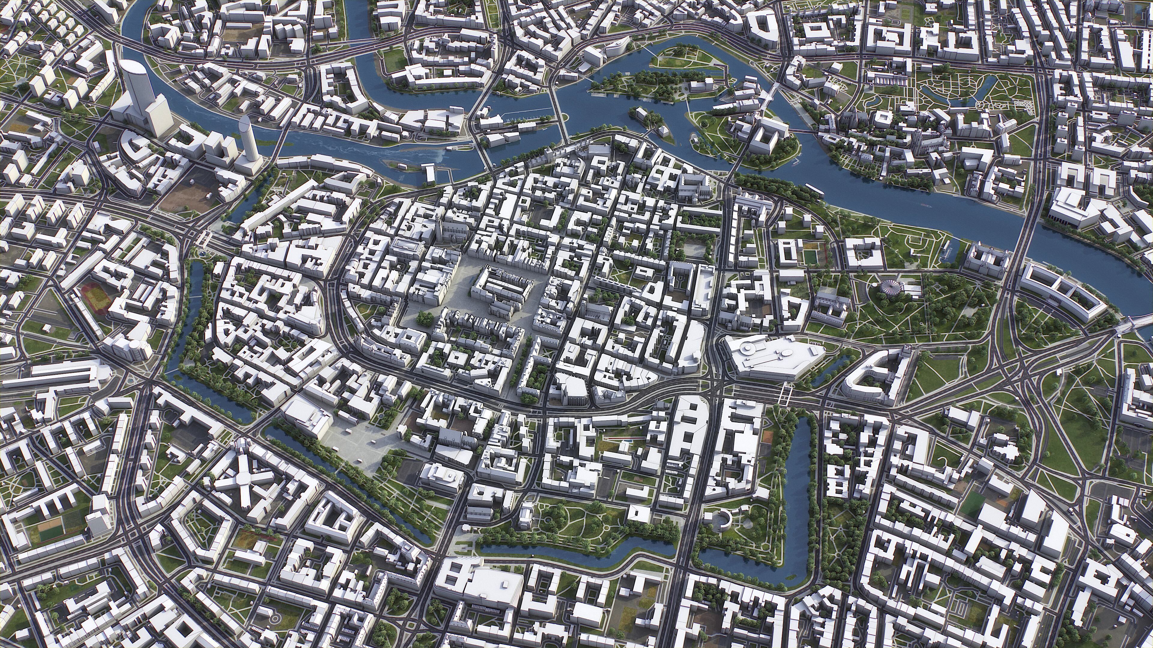 Wroclaw - 3D City Model Low-poly 3D model_10