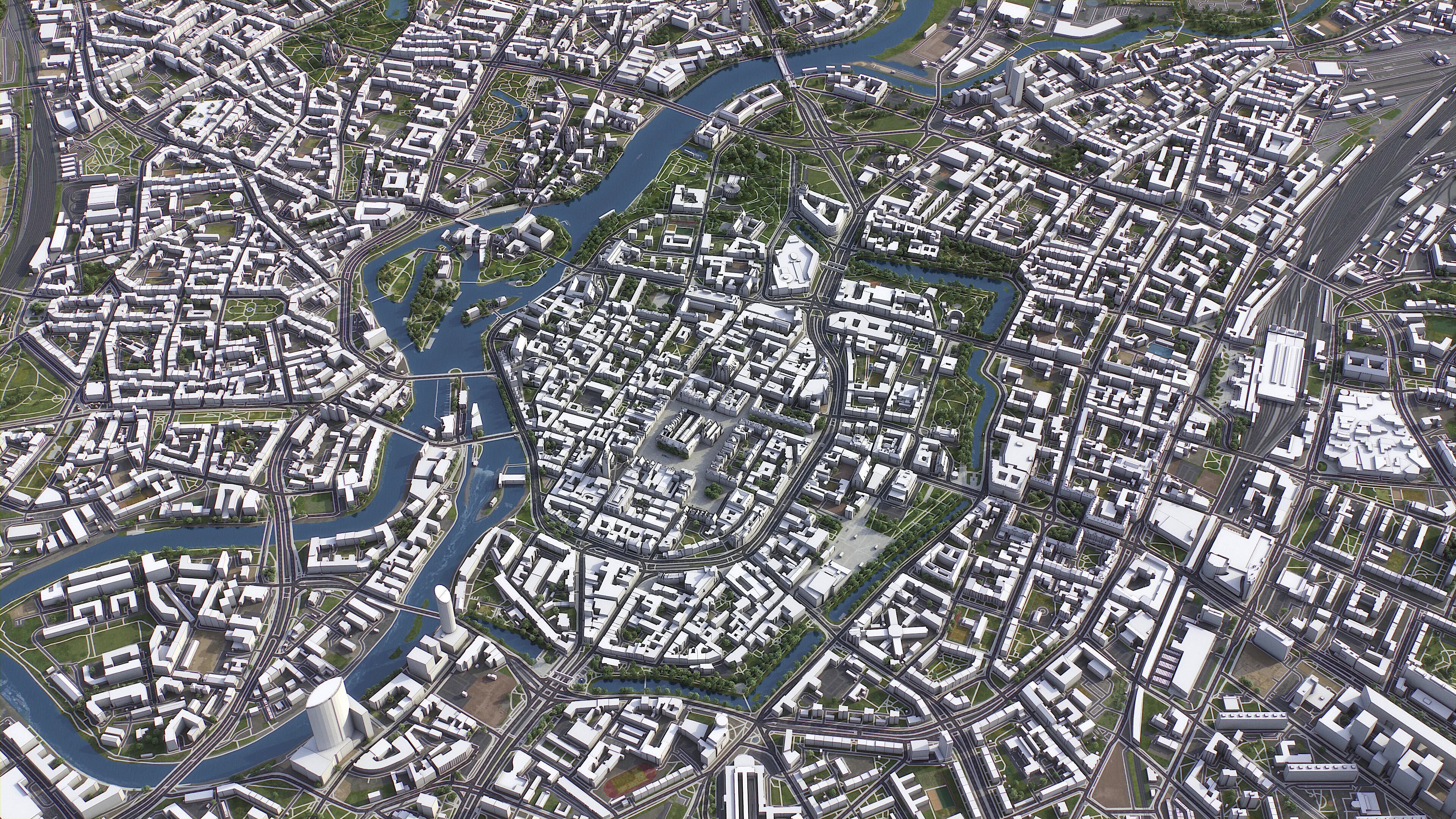Wroclaw - 3D City Model Low-poly 3D model_5