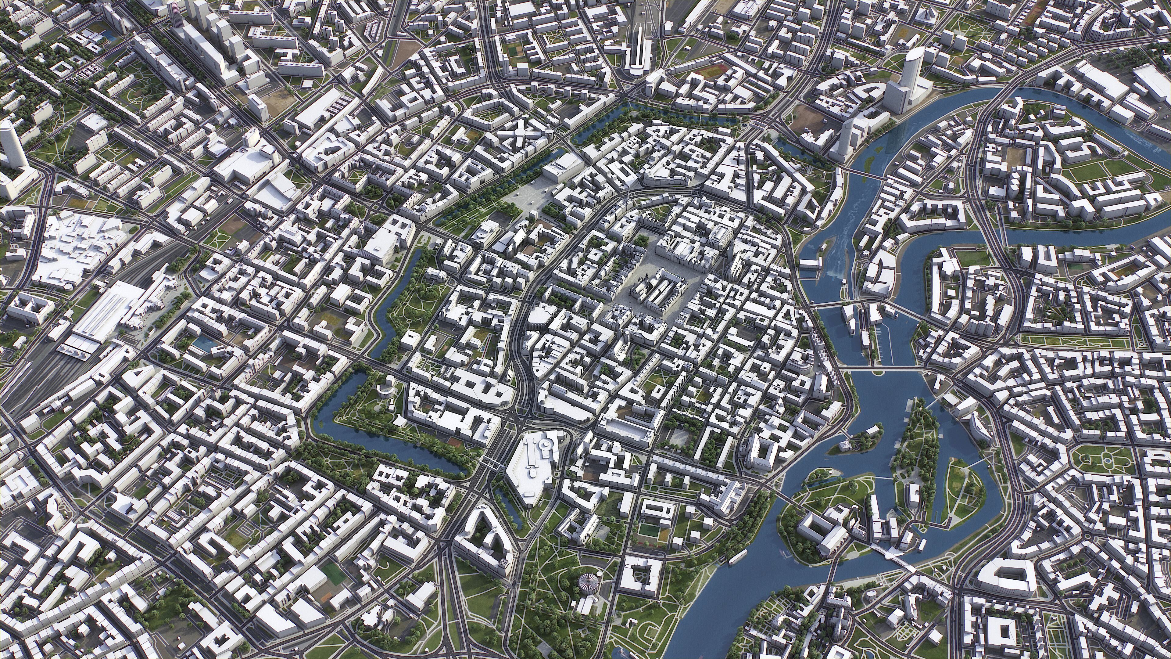 Wroclaw - 3D City Model Low-poly 3D model_7