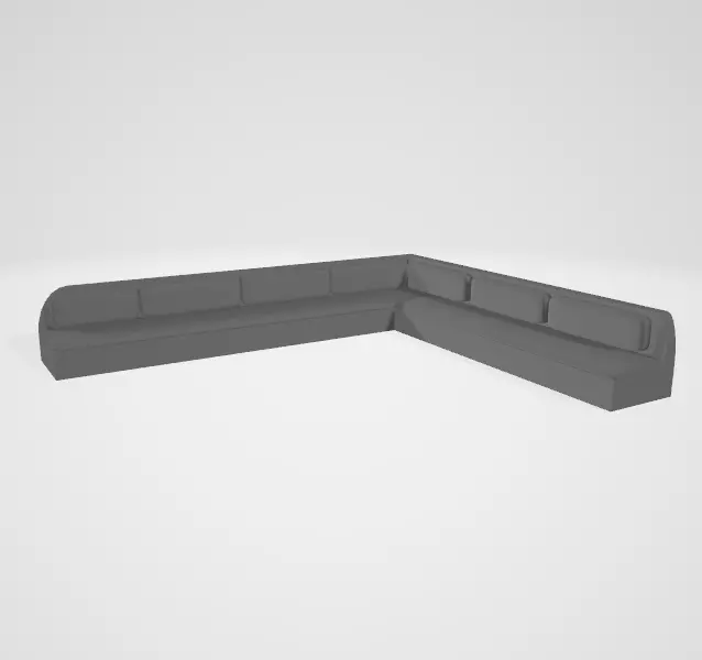 L sofa sectional 3D print model