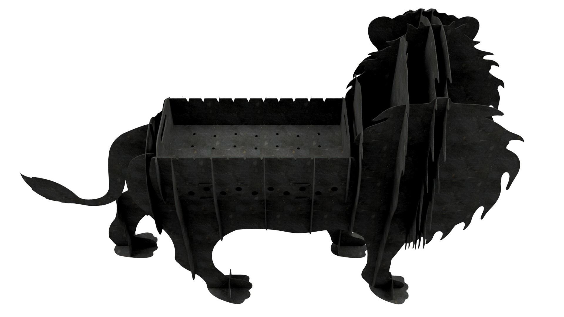 Brazier - Lion 3D model_4