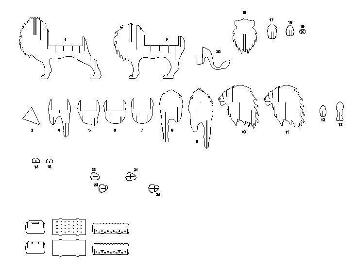 Brazier - Lion 3D model_9