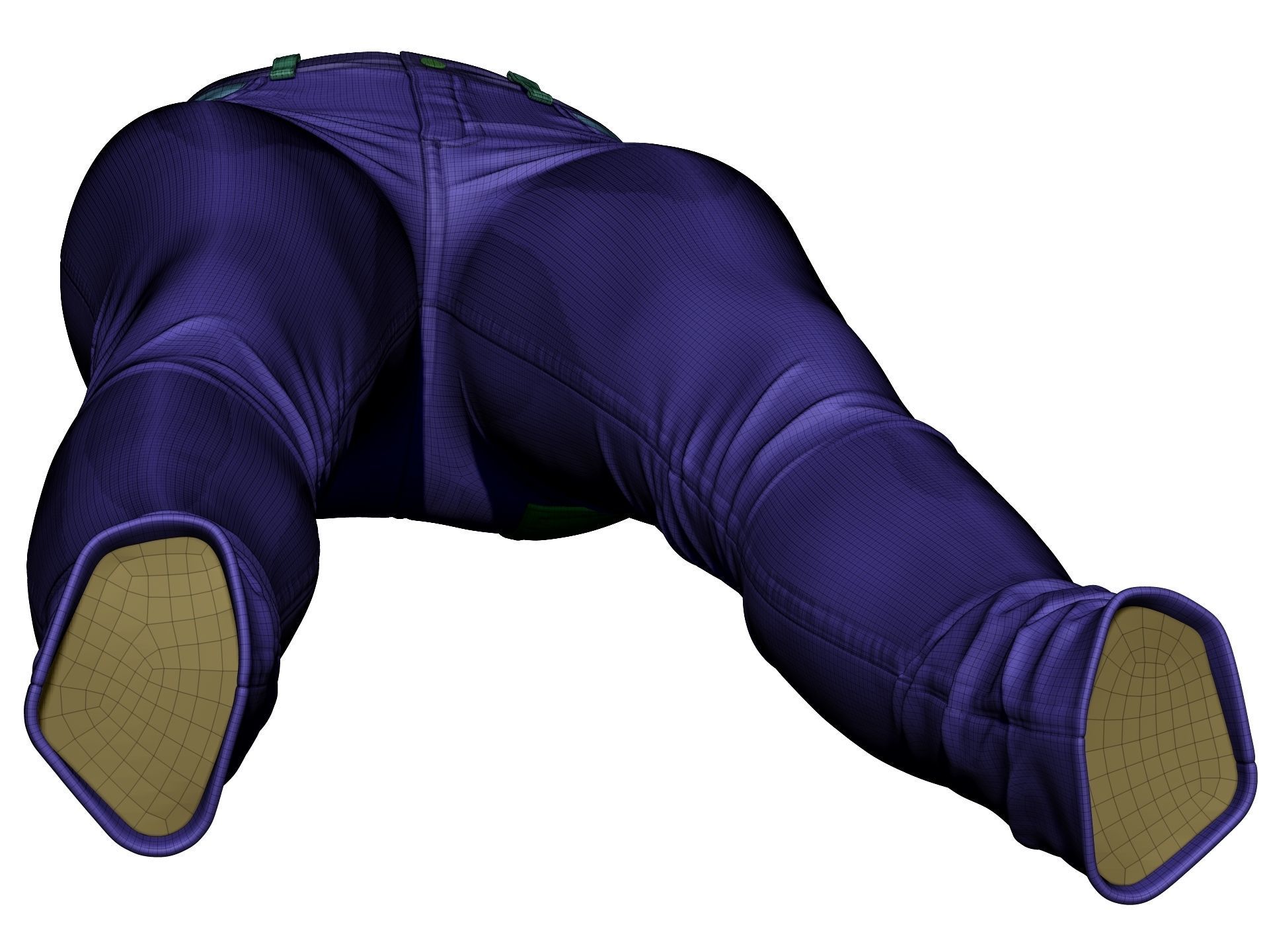 Female Jeans Pants High Poly 3D model_18