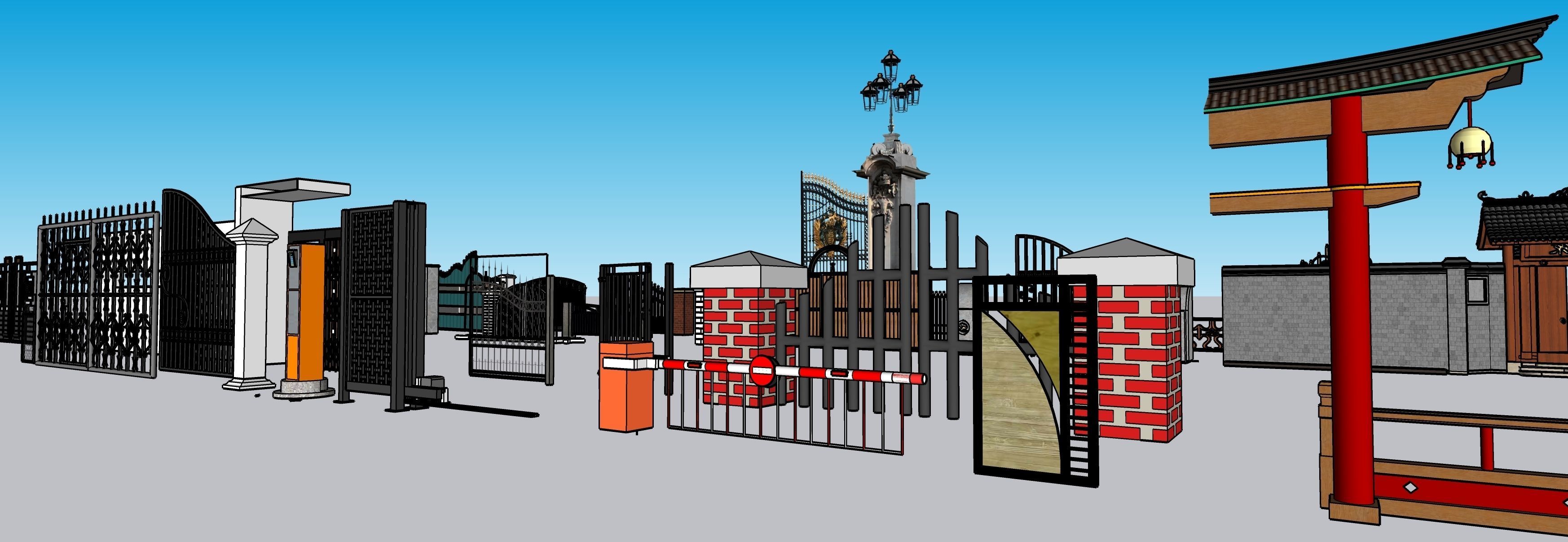 Modern Gates collection Low-poly 3D model Low-poly 3D model_7