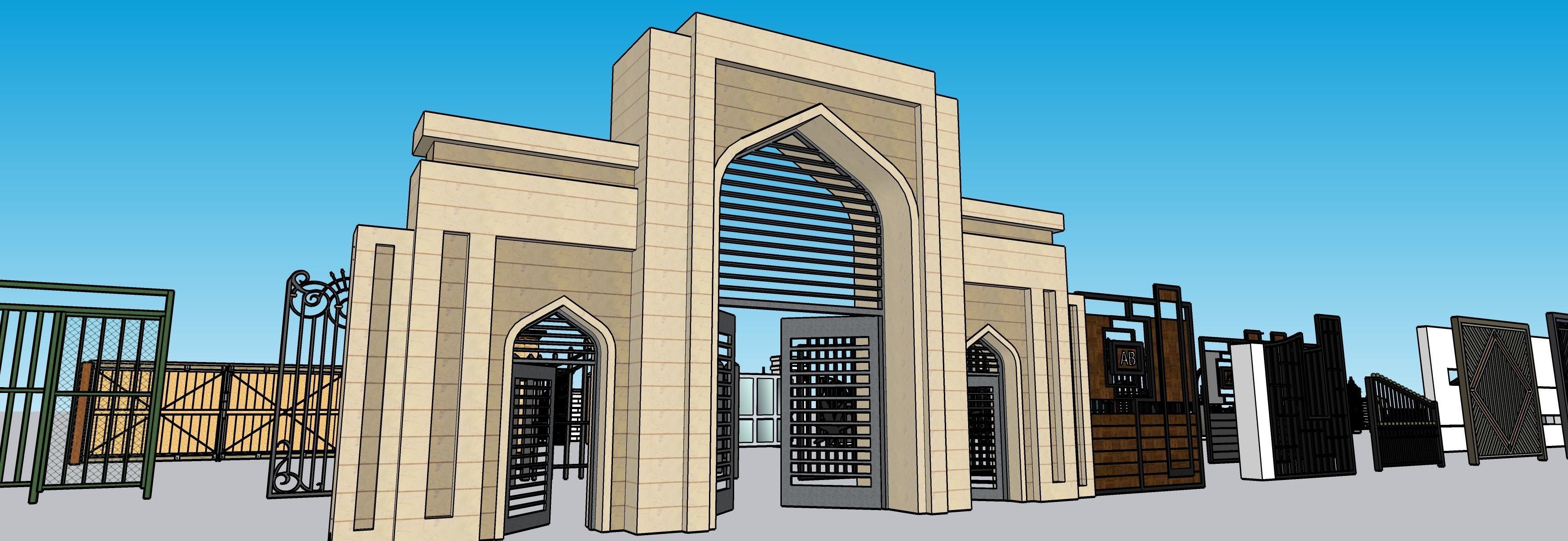 Modern Gates collection Low-poly 3D model Low-poly 3D model_4