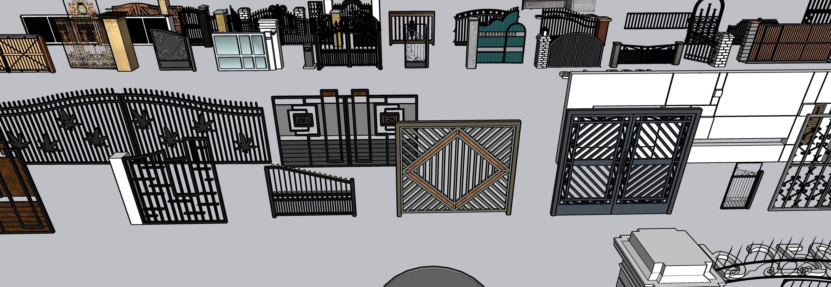 Modern Gates collection Low-poly 3D model Low-poly 3D model_6